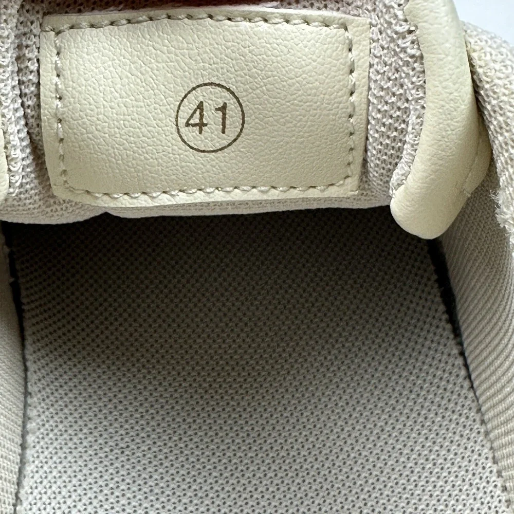 Oliver Cabell Court Sneakers Mens 41 Cream Grey Leather Low‎ Top Made in Italy